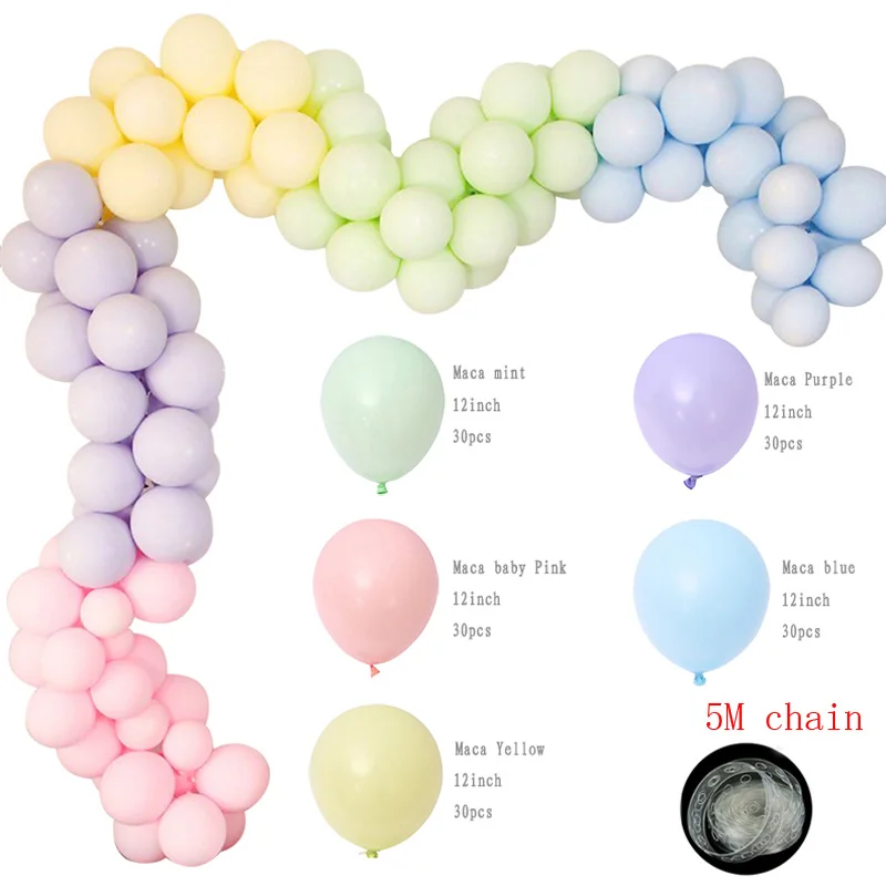 Mixed 150 шт DIY латексные вечерние воздушные шары-гирлянды розовый милый Макарон цвет смешанные воздушные шары для дня рождения украшения для свадебной вечеринки - Цвет: Mixed