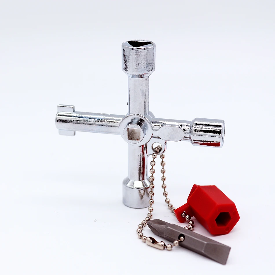 Multifunction 4 Ways Universal Triangle Wrench Key Plumber Keys For Gas Electric Meter Cabinets Bleed Radiators | Инструменты