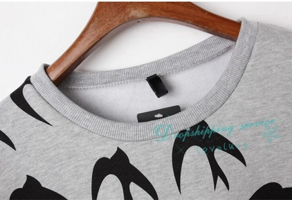 Autumn Woman T-shirts Fleece Large Yard Round Neck Sweatshirt Casual Warm Free Shipping | Женская одежда
