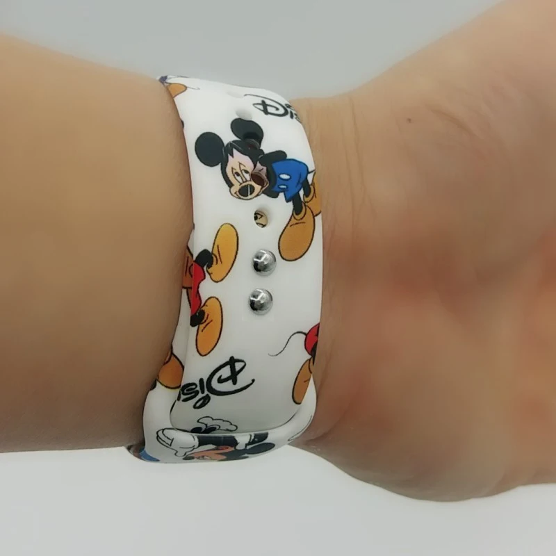 Модные Мультяшные силиконовые часы ремешок для iwatch 38 мм 42 40 44 высококачественные