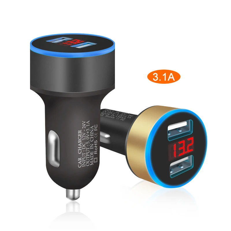 

Автомобильное зарядное устройство с двумя Usb-портами, 3,1 А