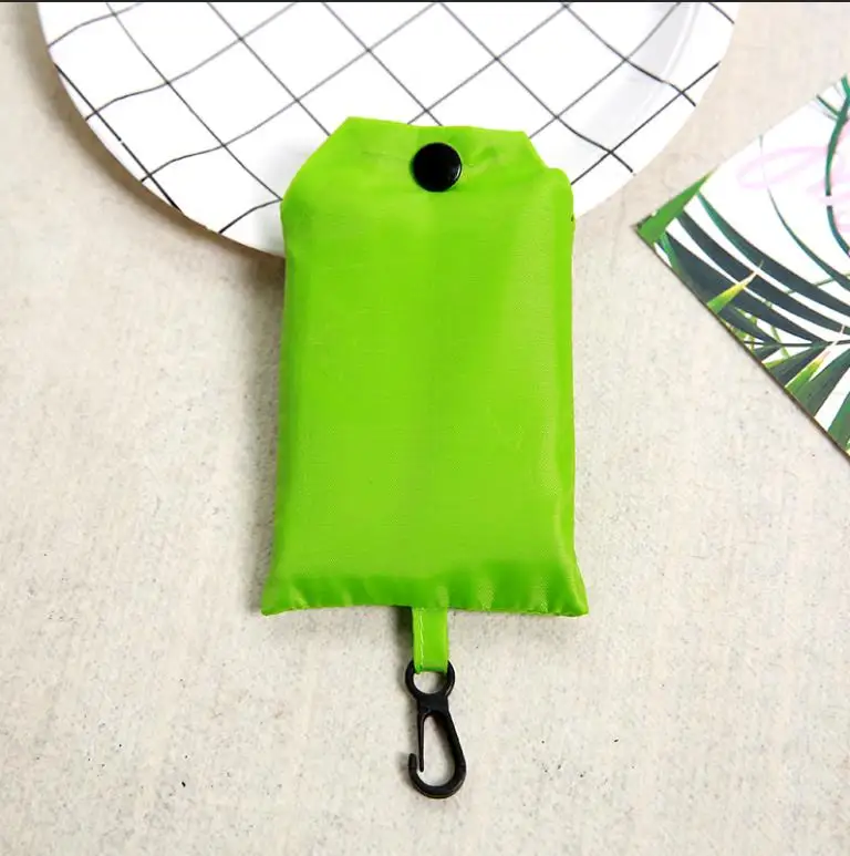 green Зеленая сумка для мобильного телефона, сумка для покупок, Экологичная Складная многоразовая Портативная сумка через плечо из полиэстера для путешествий - Цвет: green