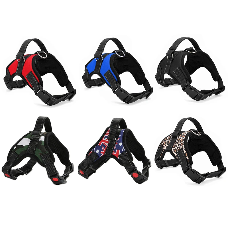 Светоотражающая шлейка для собак регулируемый нейлоновый поводок K9 прогулок