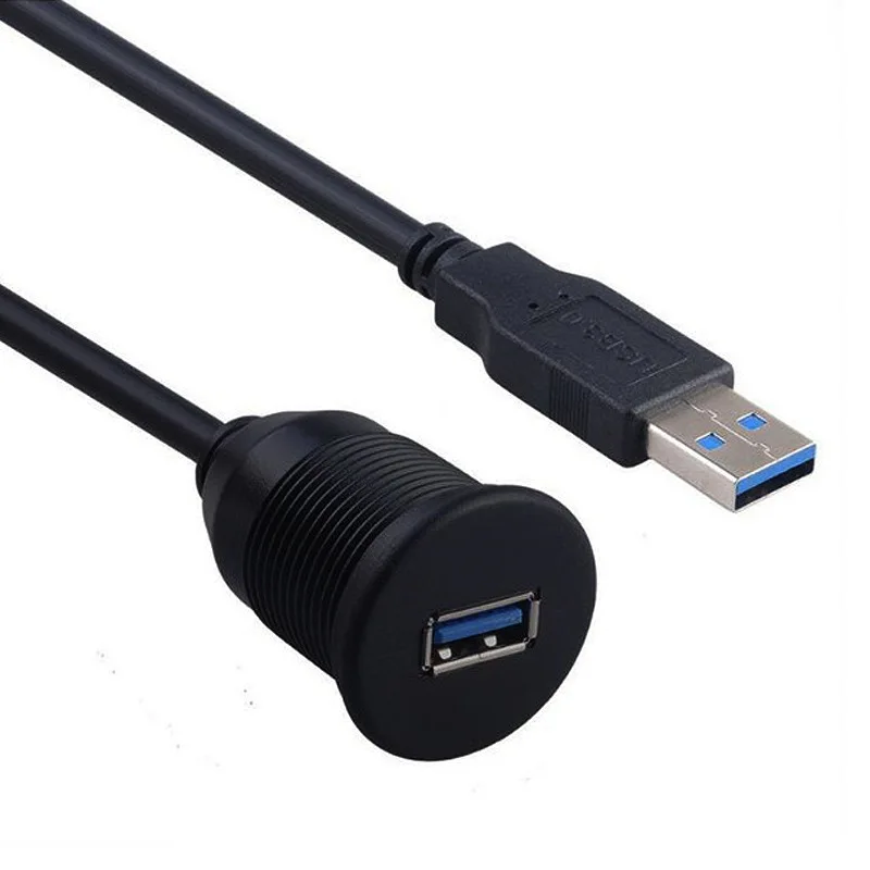 1 м USB 3 0 мужчин и женщин AUX заподлицо автомобильное крепление удлинитель для