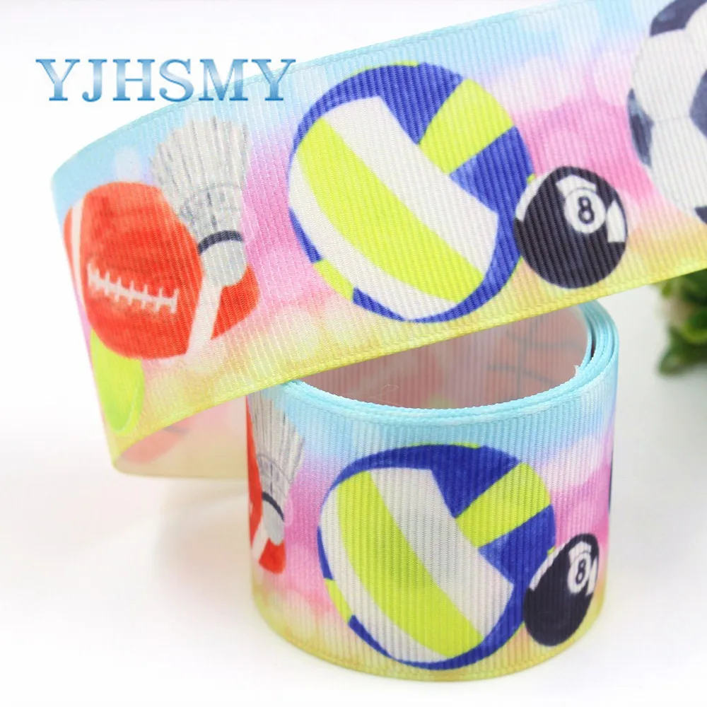 

YJHSMY G-18719-659,10 ярдов 38 мм мультфильм ленты термопечать grosgrain Свадебные аксессуары DIY ручной работы материал