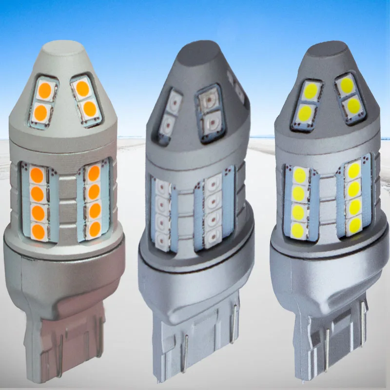 1 шт. T20 7443 W21/5 Вт супер яркий 30 SMD 3030 светодиодный автомобиль хвост лампы 21/5