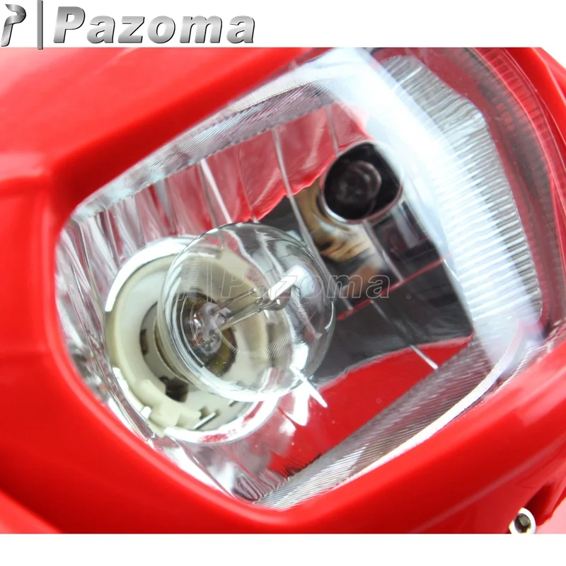 Налобный фонарь Pazoma Red Supermoto для мотокросса внедорожные фары Honda CR CRM CRF 125 FMX 400 250