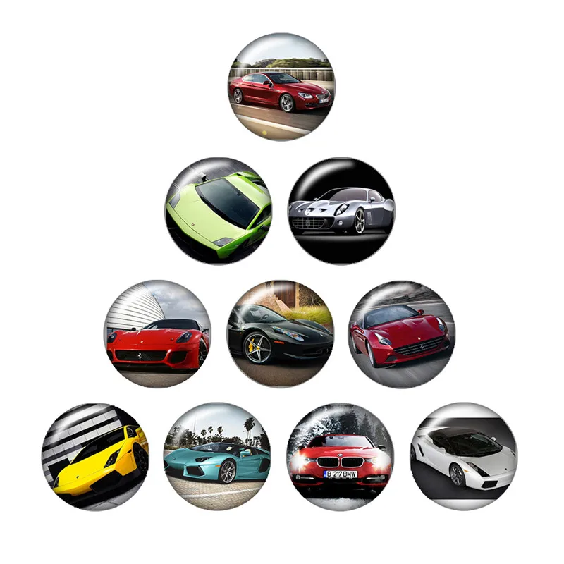 Автомобильный мотоцикл 10 шт смешанный 12 мм/16 мм/18 мм/25 мм круглый фото стекло