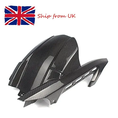 Великобритании! Мотоцикл реальные углеродного волокно заднее колесо крышка Fender