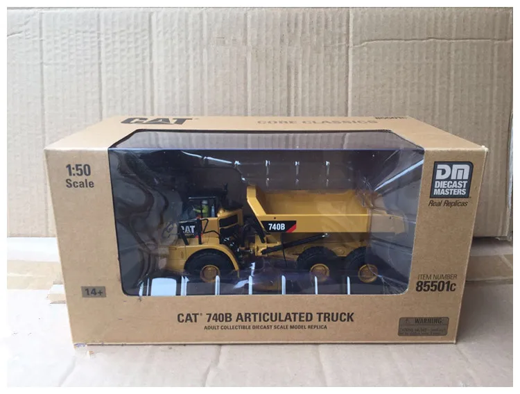 Литая игрушка модель DM 1:50 Caterpillar Cat 740 B шарнирный буксир/самосвал Инженерная