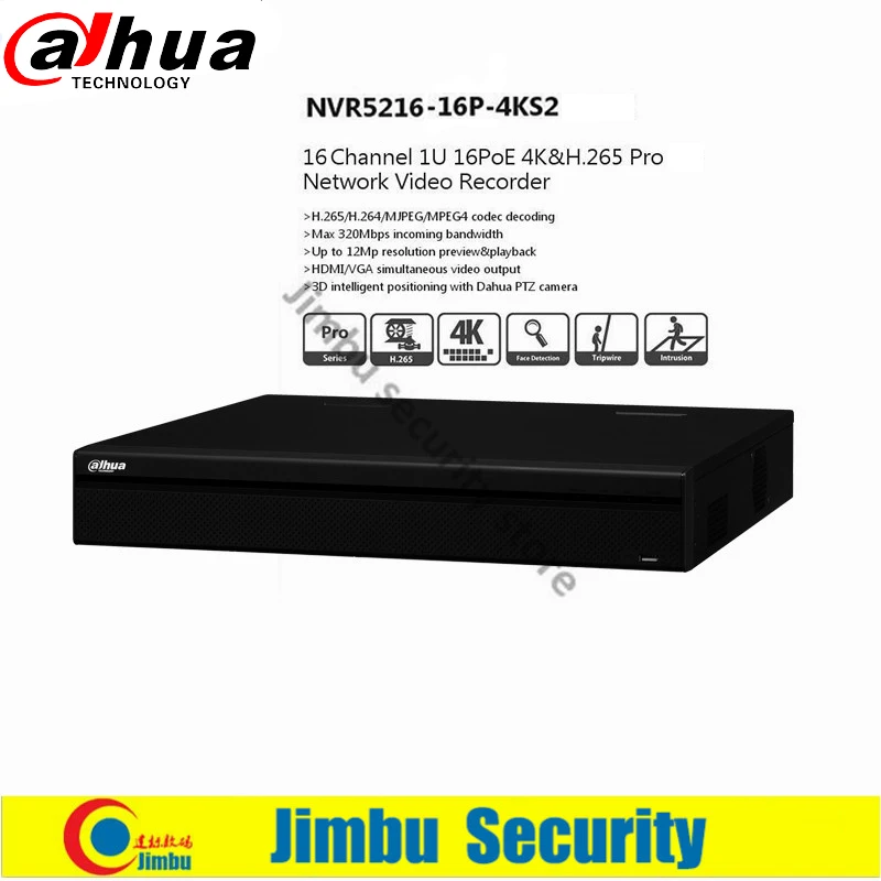 Dahua NVR комплект 16CH 4 К видеомагнитофон NVR5216 16P 4KS2 и 6MP IP камеры 8 штук IPC HDW4631C A & шт HFW4631M