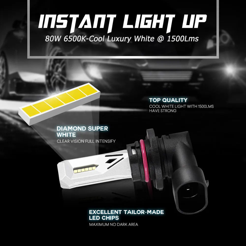 NOVSIGHT 80 Вт Автомобильные противотуманные фары H8 H11 Led HB4 9006 HB3 9005 Противотуманные