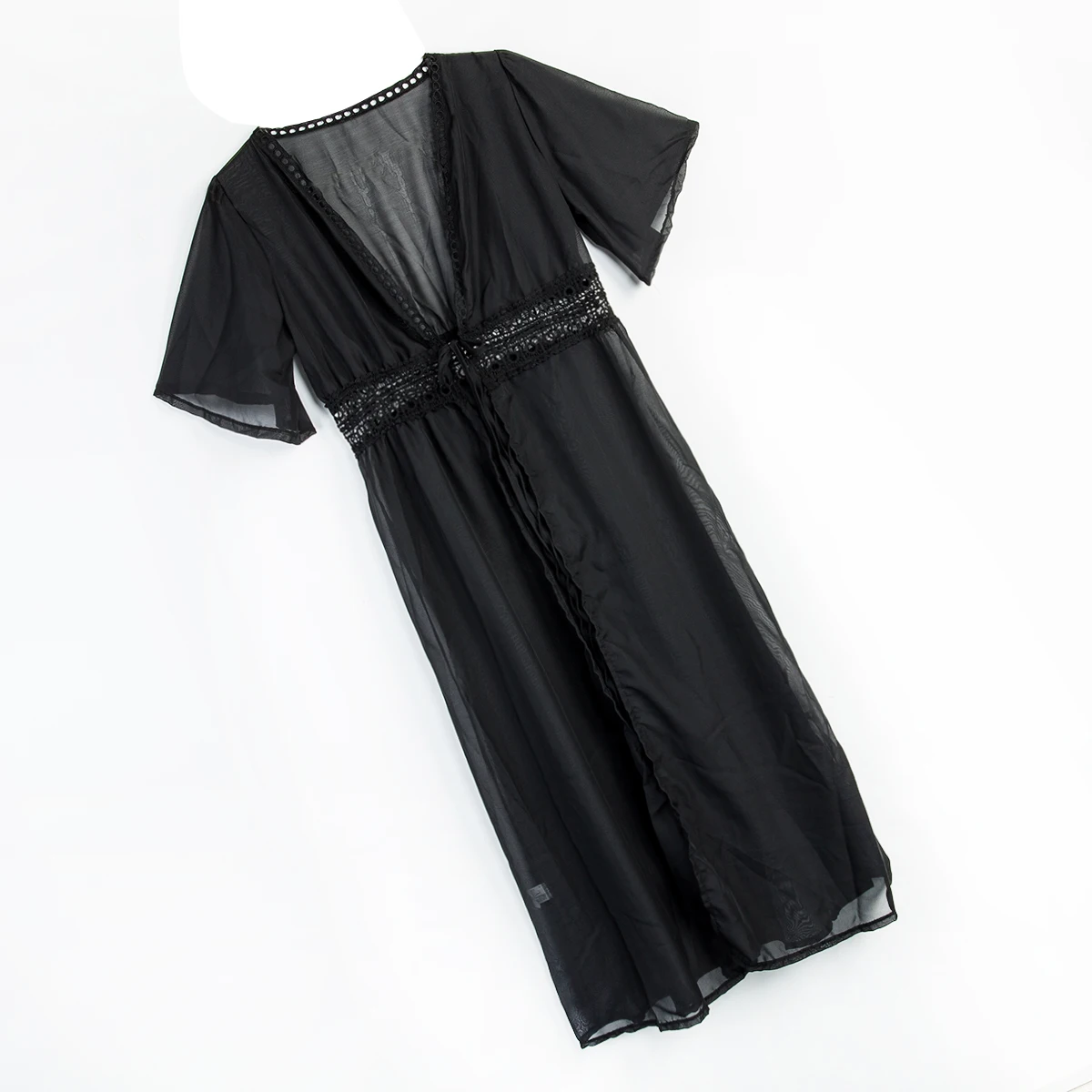 Женское бикини накидка кафтановая пляжная одежда длинное платье купальник белый