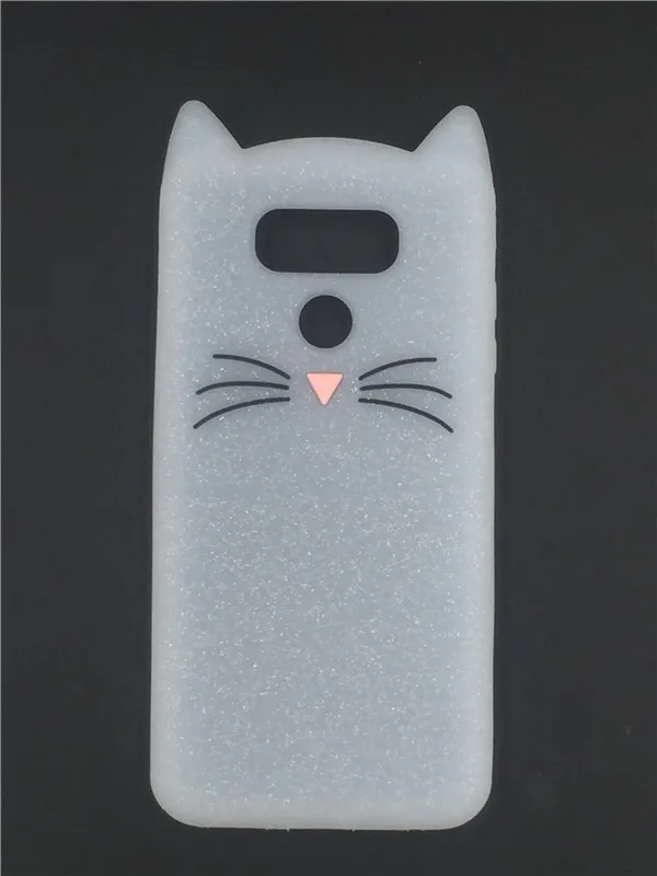 For LG G6 Soft Silicone Phone Case G 6 LGG6 5.7 inch 3D Cartoon Smile Black Cat Ears Beard Cover | Мобильные телефоны и
