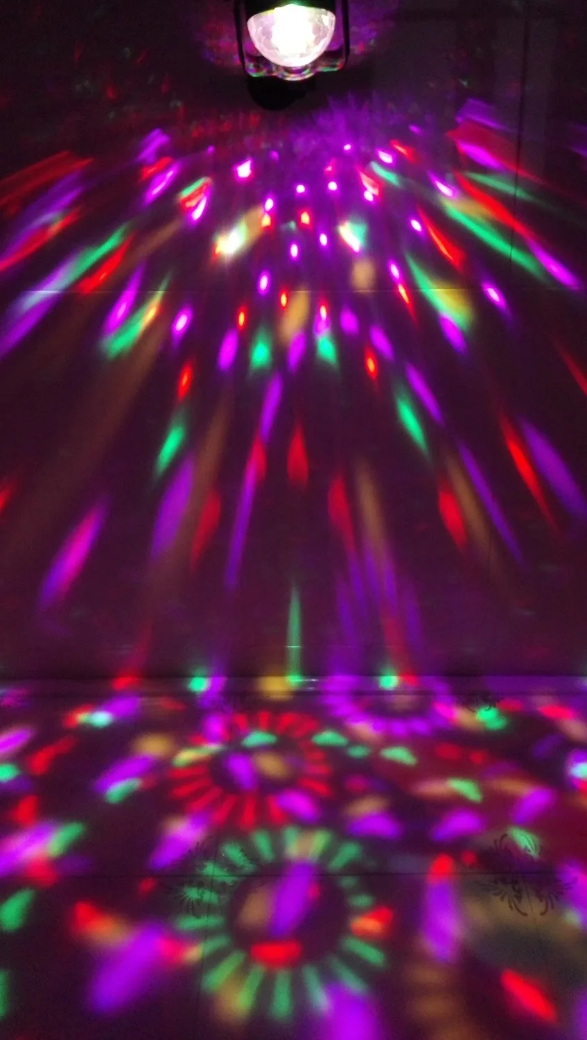 Светодиодный сценический вращающийся мини-кабель для зарядки 7 цветов 9 Вт | Лампы