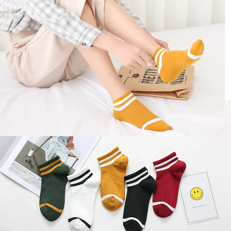 399 Socks Мужские носки, тапочки для женщин, мужчин, студентов, девочек, удобные полосатые хлопковые спортивные носки, короткие мужские носки, женские новые - Цвет: 399 Socks