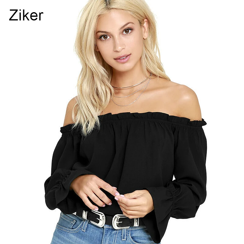 Новинка 2017 модные летние женские шифоновые сексуальные блузки с вырезом