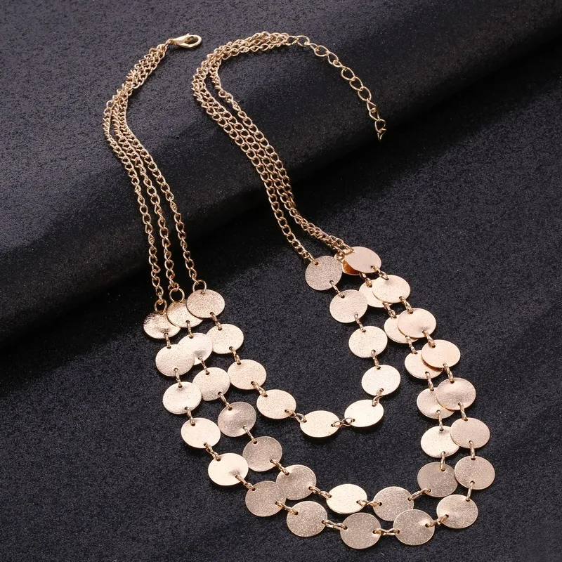 Многослойные массивные ожерелья в стиле панк подвески из сплава винтажное