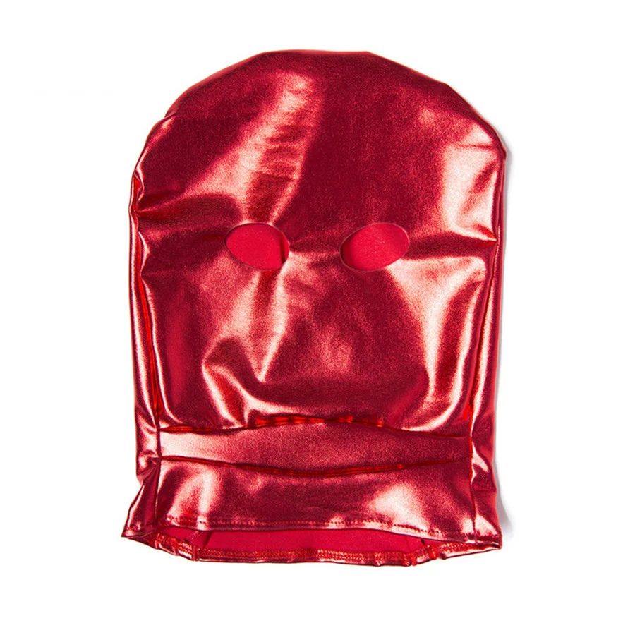 Эмалированный кожаный капюшон с открытыми глазами красного цвета секс-игрушки