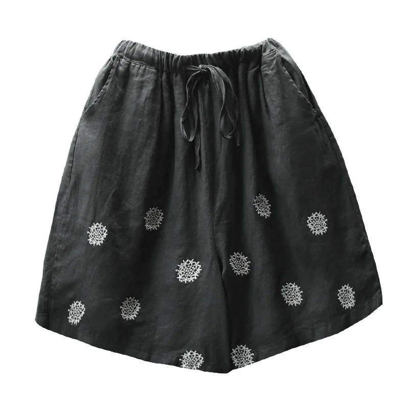 Летние шорты Ретро женские большие размеры свободные новые повседневные