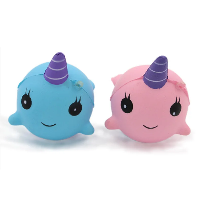 Разные цвета игрушки Kawaii милый Единорог Squishy Розовый Кит Милли мультфильм