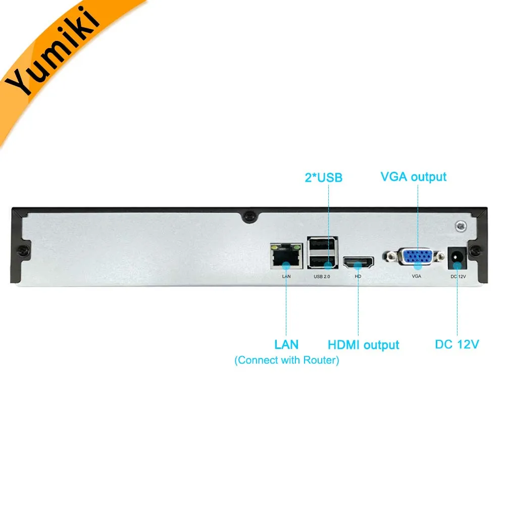 Yumiki H.265/H.264 9CH/16CH 1080P ONVIF NVR DVR видеорегистратор IP камера видеонаблюдения Система 1 SATA