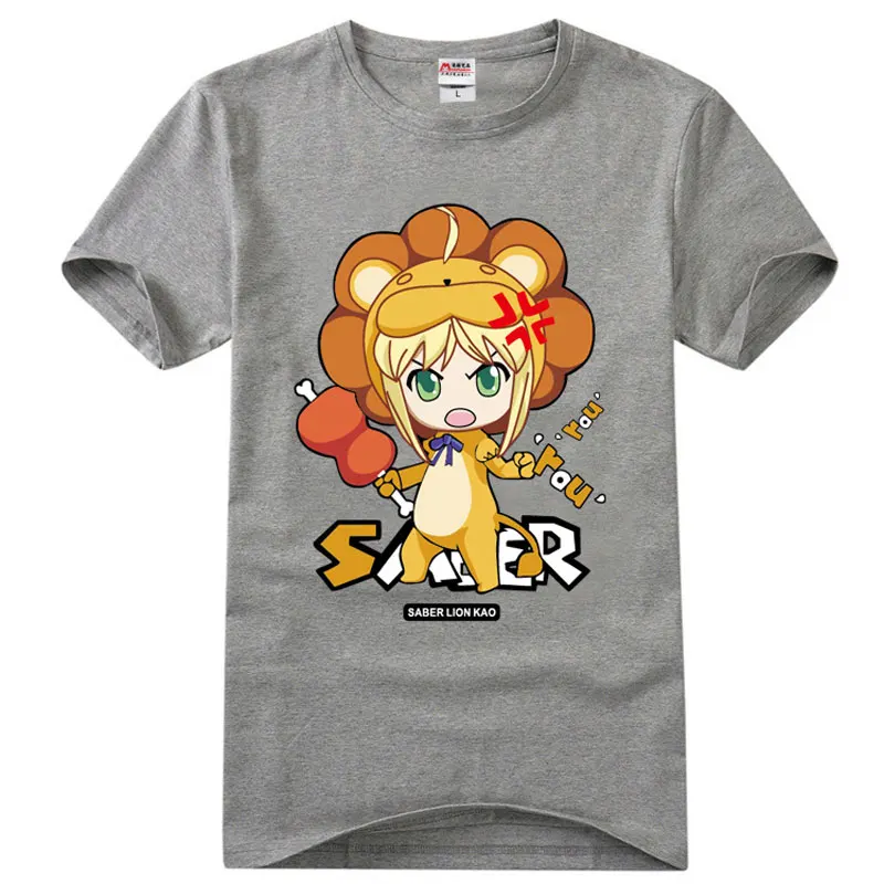 Fate Zero Saber Lion Arturia Pendragon/футболка с короткими рукавами реглан облегающая футболка