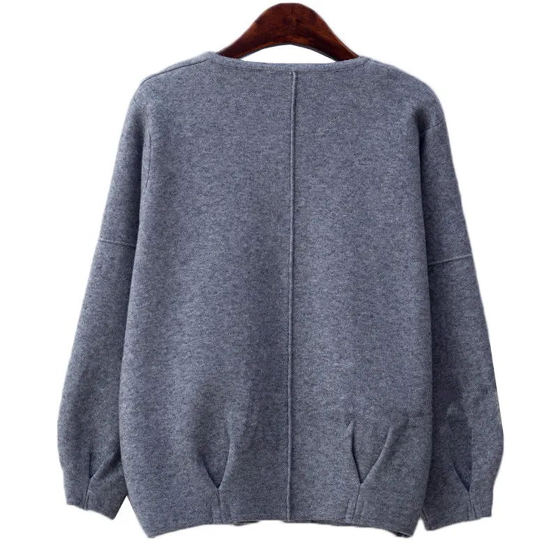 Новый вязаный свитер женский кардиган на весну и осень куртки свободный короткий