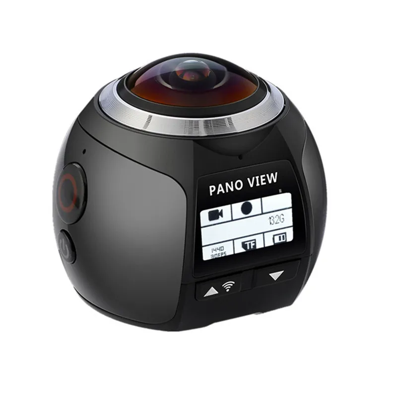 Черный Sansnail V1 камера 360 экшн-камера Wifi 2448*2448 Ультра HD мини панорамная камера 360 градусов Спортивная камера для вождения VR - Цветной: Черный