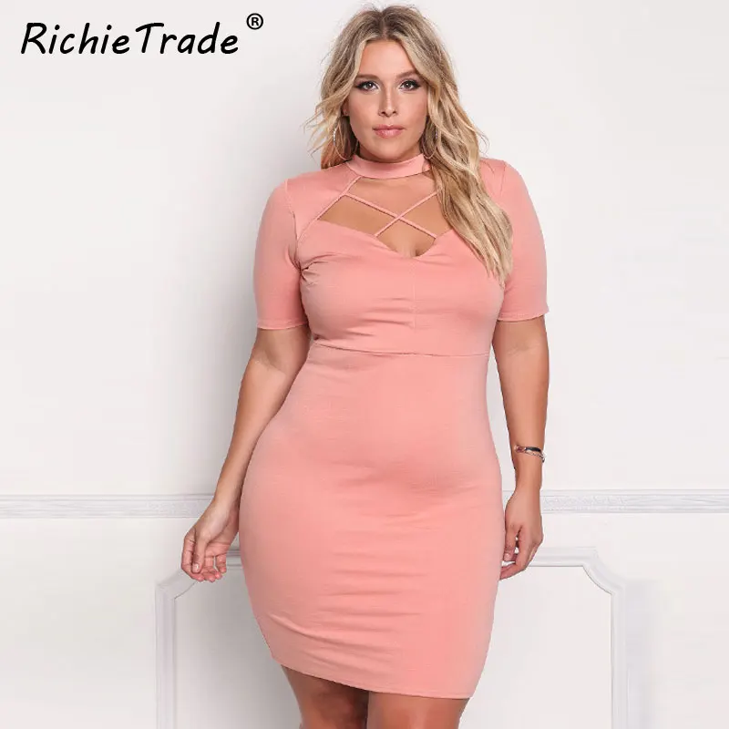 RICHIETRADE/Летнее мини-платье на шнуровке с круглым вырезом новинка 2017 женские платья