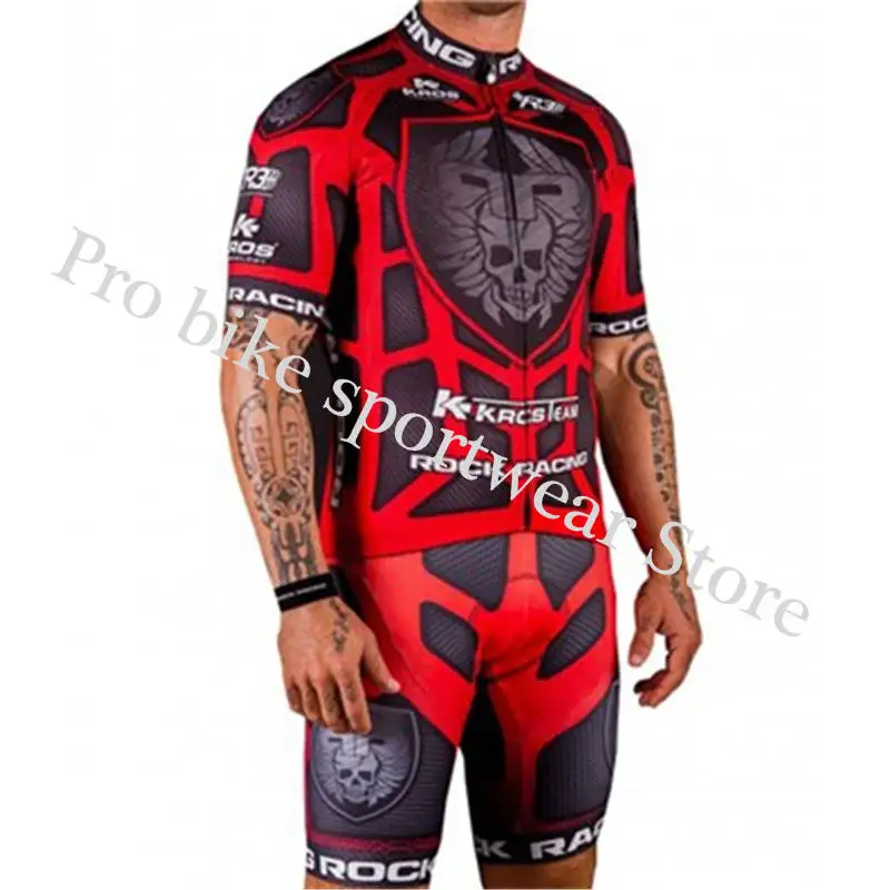 cycling jersey set G Велоспорт Джерси Pro Team Рок Гонки короткий рукав велосипед+ дышащие шорты комплект Майо Ropa Ciclismo Одежда - Цвет: cycling jersey set G