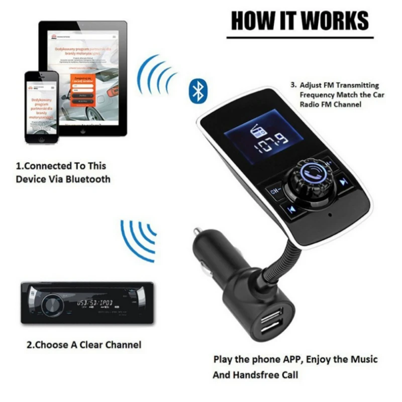 Автомобильный MP3 плеер Беспроводной fm передатчик Bluetooth автомобильный набор