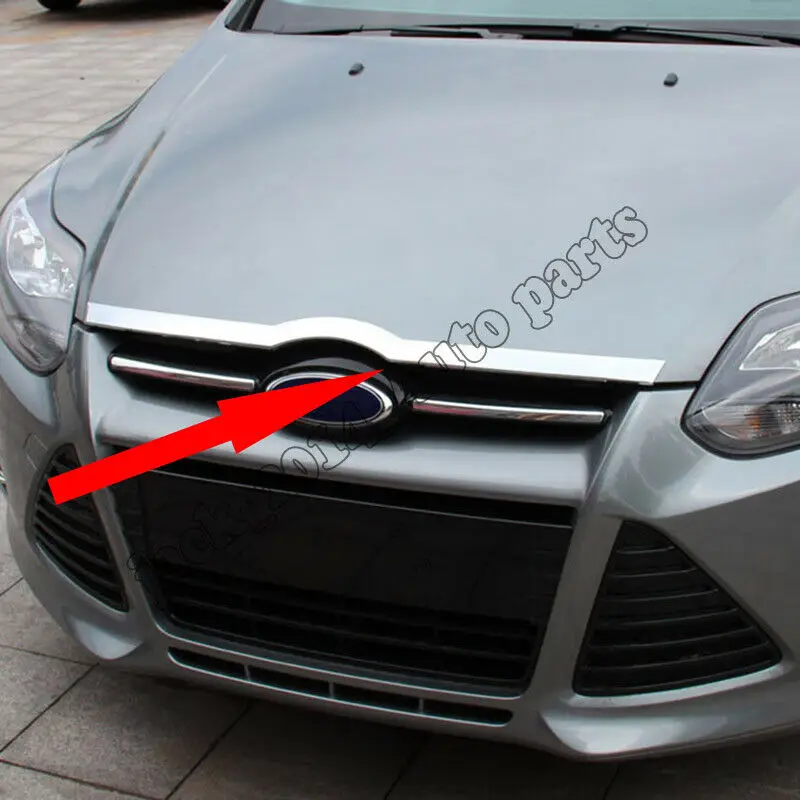 Накладки на переднюю крышку двигателя из нержавеющей стали для Ford Focus 2012 2013