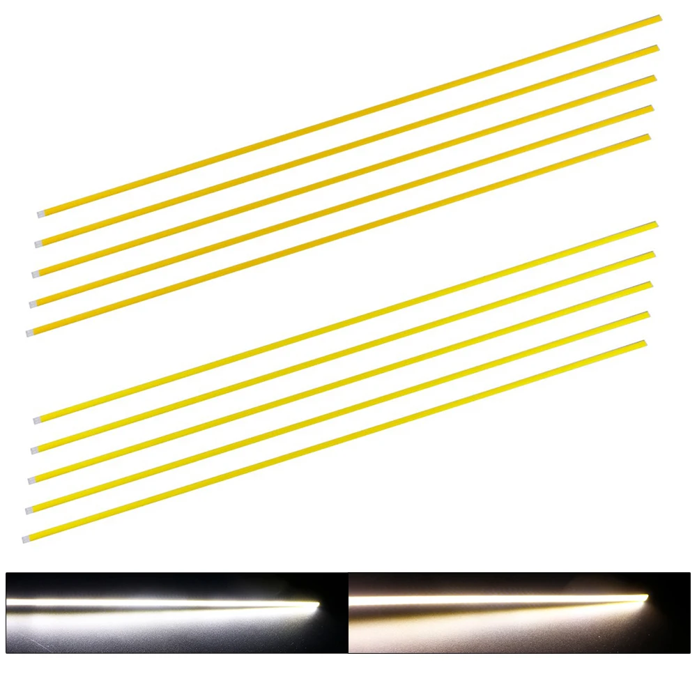 

10pcs 600mm*6mm COB LED Light Source Brightness Warm White/White Strip Lamp Chip For DIY Lighting Project By Express DF