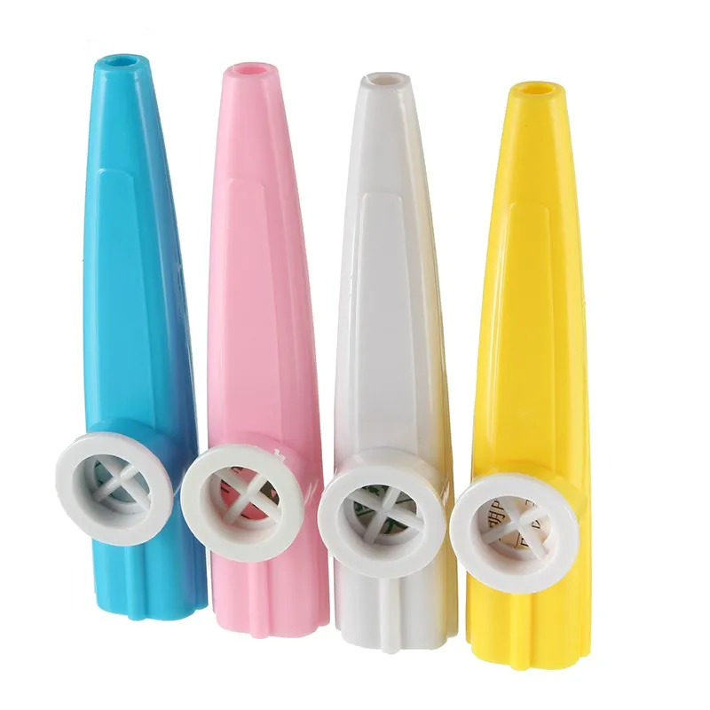 Zebra пластиковый случайного цвета бумажная пленка kazoo детская аккомпанемент простая Губная гармошка рот деревянные духовые инструменты kazoo флейта