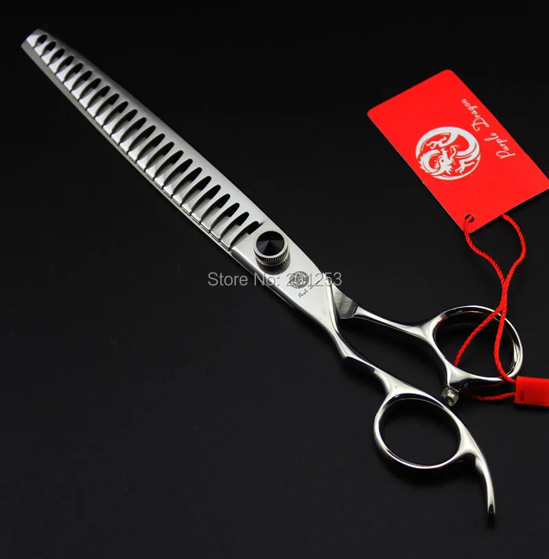 

8.0Inch Professional Left Hand Pet Grooming Thinning Scissors Fishbone Shears JP440C Paint Scissors for Animal 1Pcs LZS0392