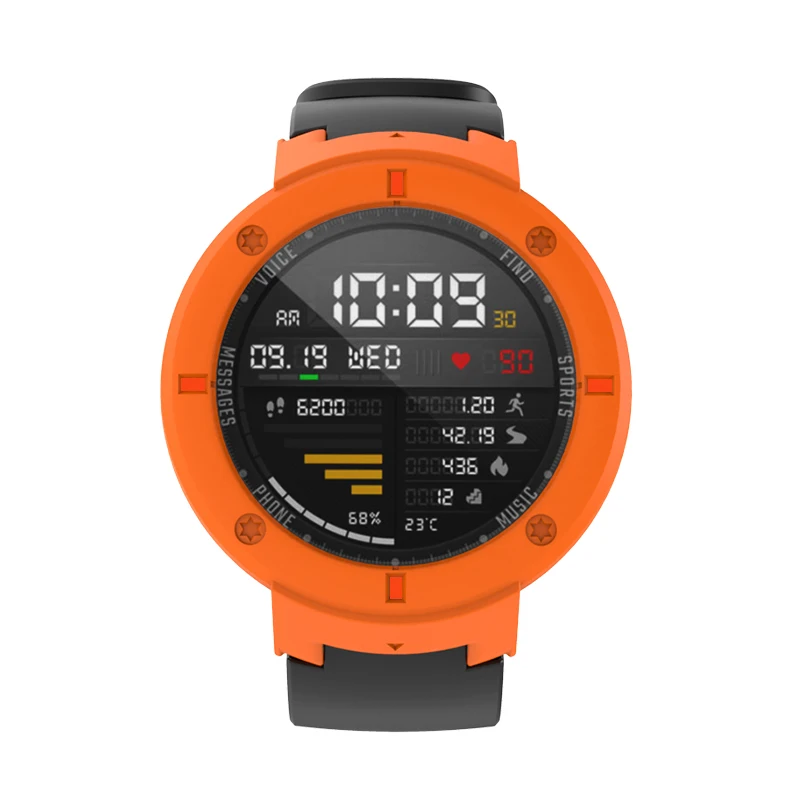 orange SIKAI PC защитный чехол для часов Huami Amazfit Verge 3 Аксессуары для часов круглый защитный чехол для Huami Amazfit Verge Lite - Цвет: orange