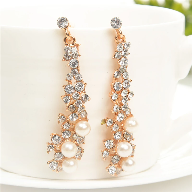 Женские серьги-подвески с кристаллами золотого цвета 2016 | Украшения и аксессуары