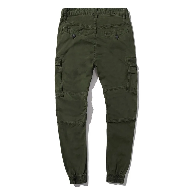 

2019 Mens Pants Four Seasons Large Size Cotton Modis Small Feet Baggy Overalls Young Korean Fashion Tramp Trousers Men Pants Man