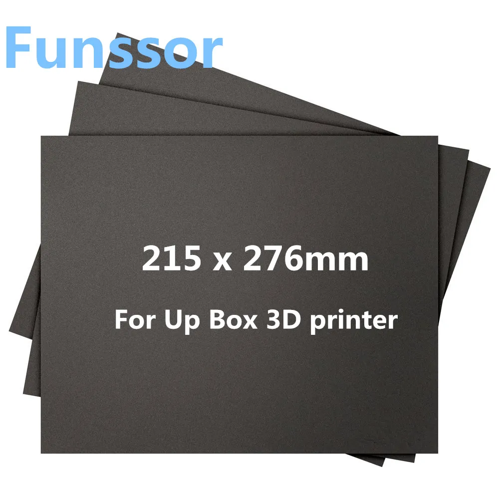 

5 шт., квадратные черные наклейки для 3D-принтера, 215x276 мм