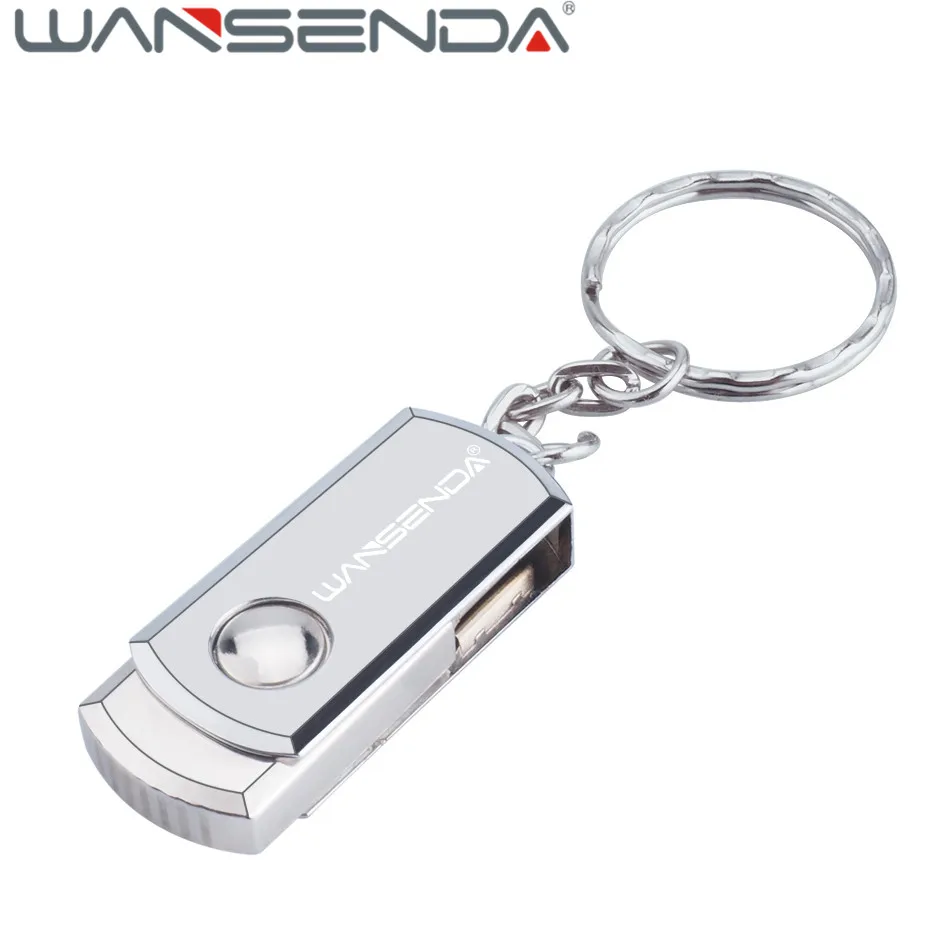 WANSENDA флеш накопитель USB с брелоком Вращающаяся ручка привода 128 Гб 64 ГБ 32