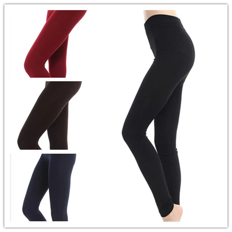 Леггинсы на флисовой подкладке непрозрачные без ноги весна осень зима теплые для