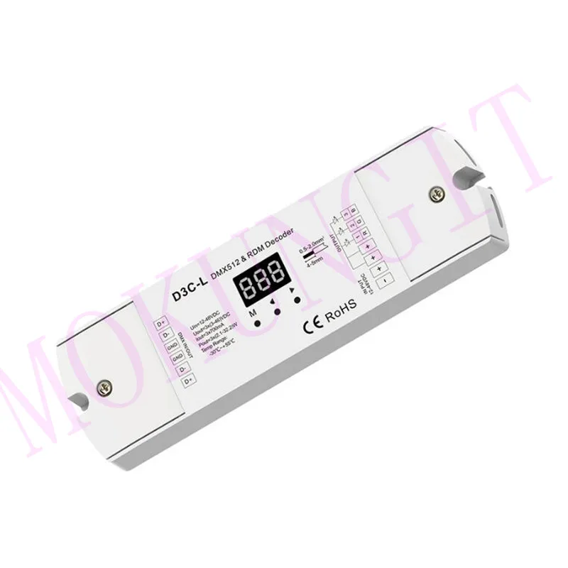 3CH постоянного тока DMX512 и RDM декодер D3C L(350mA) L(700mA)|Контролеры RGB| |