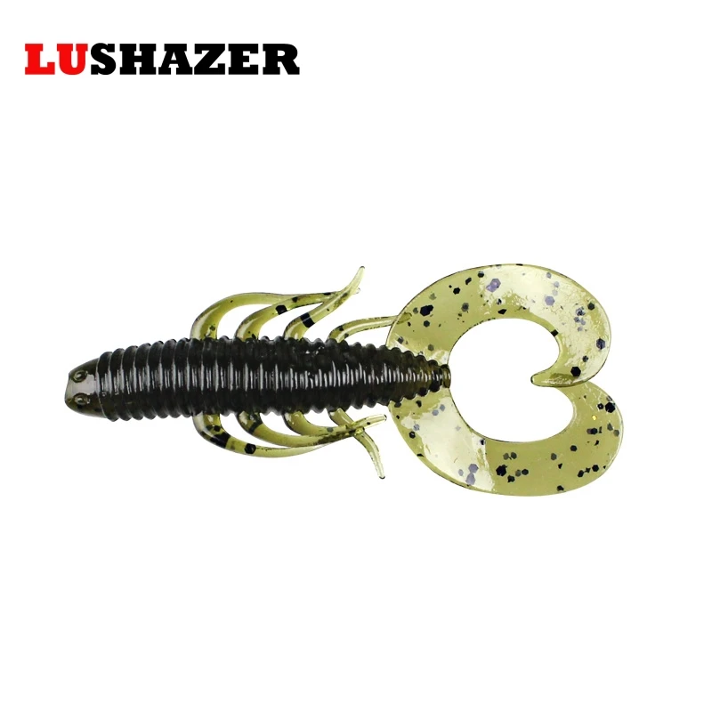 LUSHAZER 20 шт./лот мягкие приманки для рыбной ловли Мягкая приманка джиг воблер