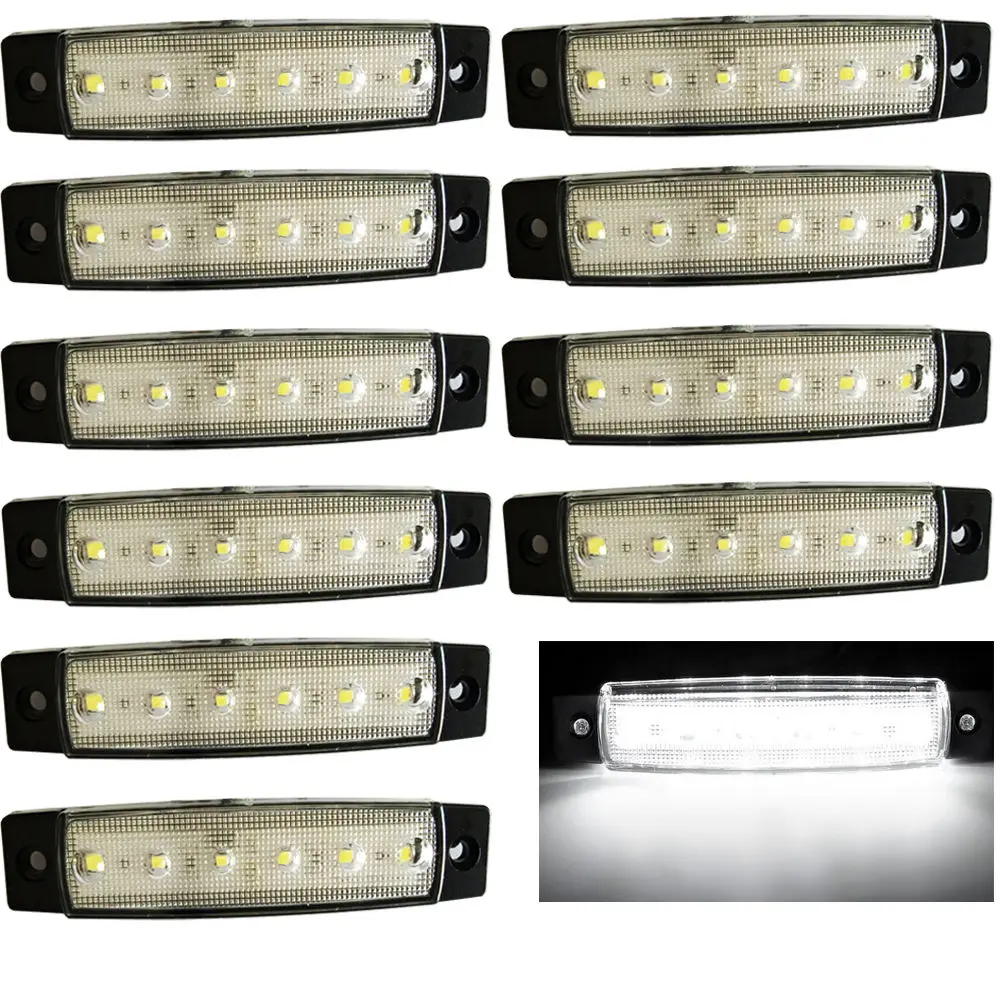 30x6 светодиодный фонарь для грузовика прицепа боковые габаритные индикаторы