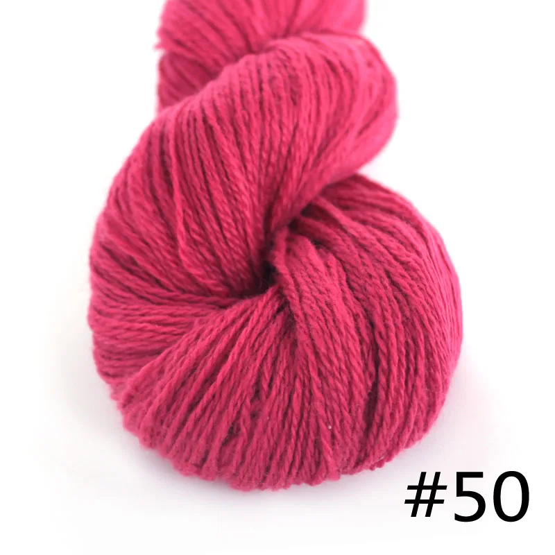 50 Rose Лотоса пряжи из кашемира женская мастурбация пряжа Цвет#41-#60 натурального кашемира 2plys Ручного Вязания Кружева Цвет ed DIY крючком - Цвет: 50 Rose