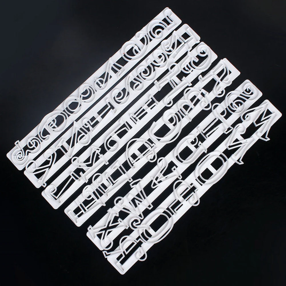6 Pcs/set Decorating Fondant Number Cake Cutter Baking Mould Letter Biscuit Mold Plastic Non Toxic | Дом и сад