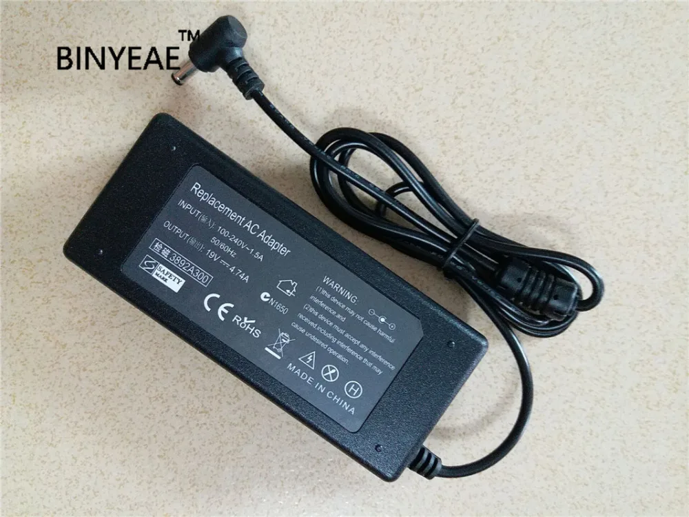 Зарядное устройство для ASUS X551M X551C X53S N55 N55S N55SF N55SL F551C|charger for asus|19v 4.74a19v 4.74a 90w |