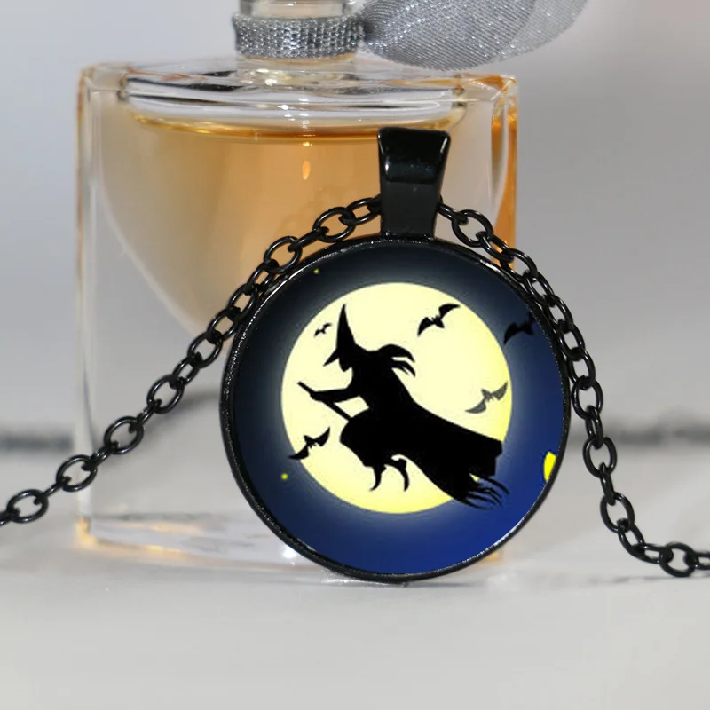Оптовая продажа ожерелье в виде летучей мыши на Хэллоуин подвеска всю Луну