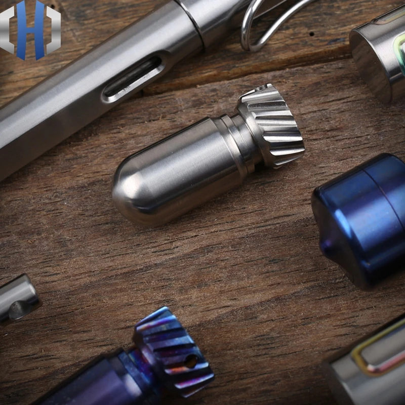 Водонепроницаемая медицинская Капсульная бутылка из титанового сплава мини EDC